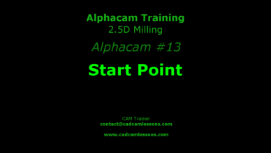 start point alphacam