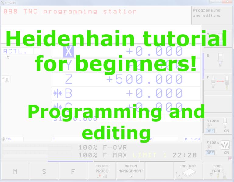Heidenhain Programming and Editing [L:2] – Tutorial #1