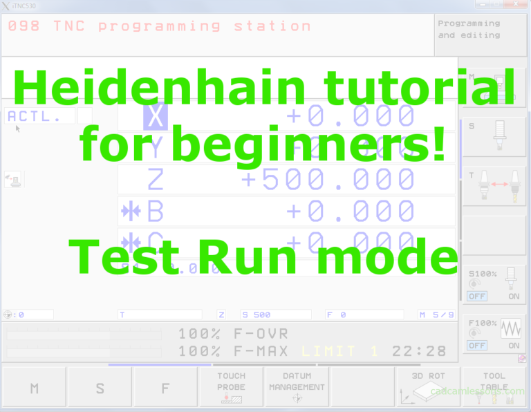 Test Run Heidenhain [L:6] – Tutorial #1