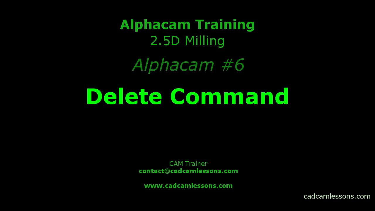 alphacam delete