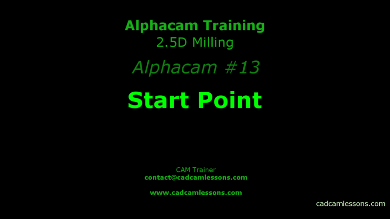 Start Point – Alphacam #13