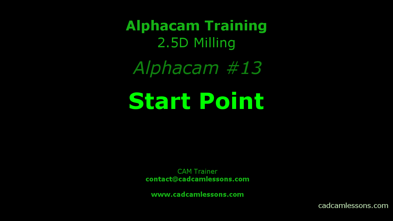 start point alphacam