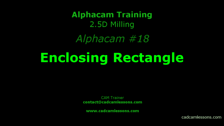 Enclosing rectangle – Alphacam #18