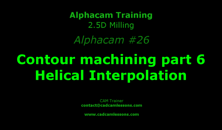 helical interpolation alphacam