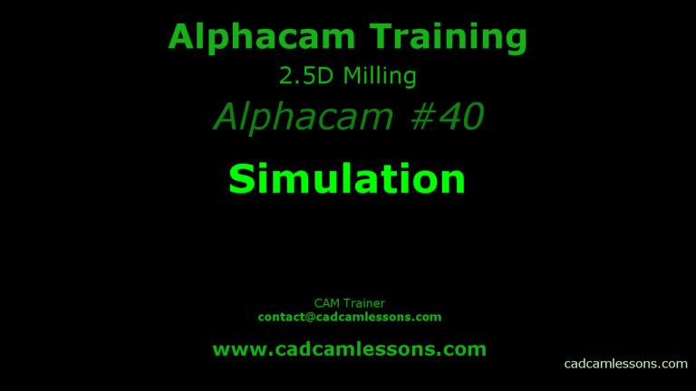 Simulation – Alphacam #40